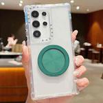 For Samsung Galaxy S23 Ultra 5G Dreamland Transparent MagSafe Holder Phone Case(Green)