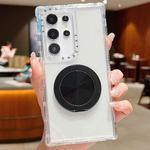 For Samsung Galaxy S23 Ultra 5G Dreamland Transparent MagSafe Holder Phone Case(Black)