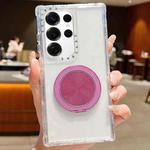 For Samsung Galaxy S25 Ultra / S24 Ultra 5G Dreamland Transparent MagSafe Holder Phone Case(Dark Purple)