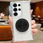 For Samsung Galaxy S25 Ultra / S24 Ultra 5G Dreamland Transparent MagSafe Holder Phone Case(Black)