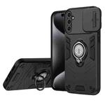 For Samsung Galaxy S25 5G Camshield Ring Holder Phone Case(Black)