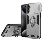 For Samsung Galaxy S25 5G Camshield Ring Holder Phone Case(Grey)