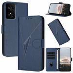 For TCL 50 SE / 40 NxtPaper 4G Triangle Pattern Buckle Clasp Leather Phone Case(Royal Blue)