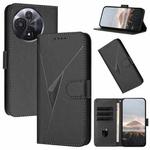 For TCL 60R 5G Triangle Pattern Buckle Clasp Leather Phone Case(Black)