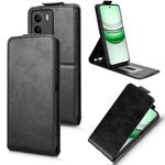 For Realme C71 4G Magnetic Vertical Flip Leather Phone Case with Buckle(Black)