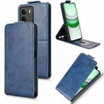 For Realme C71 4G Magnetic Vertical Flip Leather Phone Case with Buckle(Blue)
