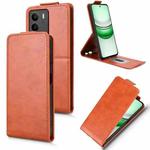 For Realme C71 4G Magnetic Vertical Flip Leather Phone Case with Buckle(Brown)