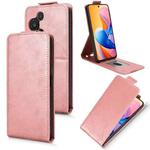 For TCL 60R 5G / 60 5G Magnetic Vertical Flip Leather Phone Case with Buckle(Rose Gold)