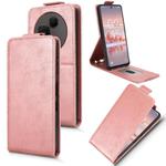 For TCL 60 NxtPaper Magnetic Vertical Flip Leather Phone Case with Buckle(Rose Gold)