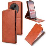 For TCL 60 NxtPaper Magnetic Vertical Flip Leather Phone Case with Buckle(Brown)