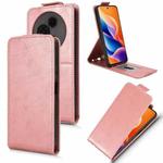 For TCL 605 Magnetic Vertical Flip Leather Phone Case with Buckle(Rose Gold)