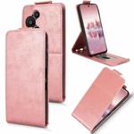 For TCL 60 SE NxtPaper 5G Magnetic Vertical Flip Leather Phone Case with Buckle(Rose Gold)