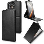 For Tecno Pova 7 4G Magnetic Vertical Flip Leather Phone Case with Buckle(Black)