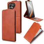 For Tecno Pova 7 4G Magnetic Vertical Flip Leather Phone Case with Buckle(Brown)