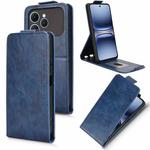 For Tecno Spark 40 4G Magnetic Vertical Flip Leather Phone Case with Buckle(Blue)