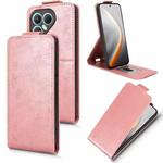 For Tecno Pova 7 Ultra 5G Magnetic Vertical Flip Leather Phone Case with Buckle(Rose Gold)