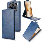 For vivo X200s 5G Magnetic Vertical Flip Leather Phone Case with Buckle(Blue)