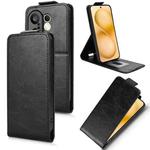 For vivo X200 FE / S30 Pro mini Magnetic Vertical Flip Leather Phone Case with Buckle(Black)