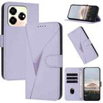 For ZTE Axon 60 Triangle Pattern Buckle Clasp Leather Phone Case(Light Purple)
