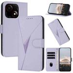 For ZTE Blade A35e 4G Triangle Pattern Buckle Clasp Leather Phone Case(Light Purple)