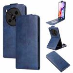 For ZTE Blade V70 Max Magnetic Vertical Flip Leather Phone Case with Buckle(Blue)