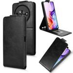 For ZTE Blade A76 5G Magnetic Vertical Flip Leather Phone Case with Buckle(Black)
