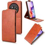 For ZTE Blade A76 5G Magnetic Vertical Flip Leather Phone Case with Buckle(Brown)