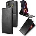 For ZTE nubia Neo 3 5G Magnetic Vertical Flip Leather Phone Case with Buckle(Black)
