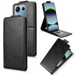 For Redmi Note 14S / Note 13 Pro 4G Magnetic Vertical Flip Leather Phone Case with Buckle(Black)