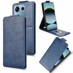 For Redmi Note 14S / Note 13 Pro 4G Magnetic Vertical Flip Leather Phone Case with Buckle(Blue)