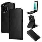 For Honor 400 Magnetic Vertical Flip Leather Phone Case with Buckle(Black)