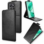 For Honor X8c 4G Magnetic Vertical Flip Leather Phone Case with Buckle(Black)