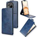 For Honor Power Magnetic Vertical Flip Leather Phone Case with Buckle(Blue)