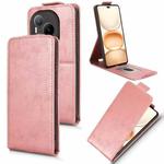 For Honor Power Magnetic Vertical Flip Leather Phone Case with Buckle(Rose Gold)