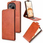 For Honor Power Magnetic Vertical Flip Leather Phone Case with Buckle(Brown)