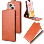 For Honor 400 Pro Global 160.8mm Magnetic Vertical Flip Leather Phone Case with Buckle(Brown)
