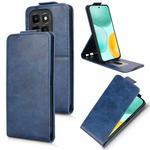 For Honor X6c 4G Magnetic Vertical Flip Leather Phone Case with Buckle(Blue)
