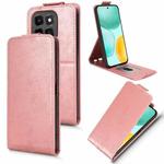 For Honor X6c 4G Magnetic Vertical Flip Leather Phone Case with Buckle(Rose Gold)