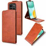 For Honor X6c 4G Magnetic Vertical Flip Leather Phone Case with Buckle(Brown)