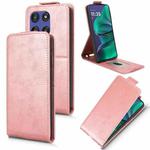 For Motorola Moto G Stylus 5G 2025 Magnetic Vertical Flip Leather Phone Case with Buckle(Rose Gold)