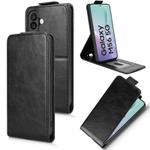 For Samsung Galaxy M56 5G Magnetic Vertical Flip Leather Phone Case with Buckle(Black)