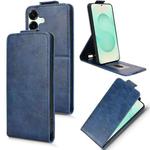 For Samsung Galaxy S25 FE 5G Magnetic Vertical Flip Leather Phone Case with Buckle(Blue)