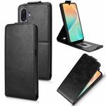 For Samsung Galaxy M36 5G Magnetic Vertical Flip Leather Phone Case with Buckle(Black)