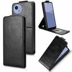 For Sharp Aquos wish5 Magnetic Vertical Flip Leather Phone Case with Buckle(Black)