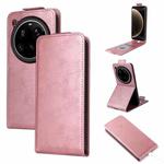 For Xiaomi 15 Ultra 5G Magnetic Vertical Flip Leather Phone Case with Buckle(Rose Gold)