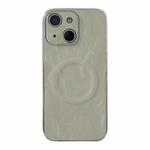 For iPhone 13 Electroplating PC Snow Bark Texture MagSafe Phone Case(Cyan)