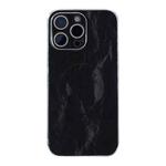 For iPhone 12 Pro Electroplating PC Snow Bark Texture MagSafe Phone Case(Black)
