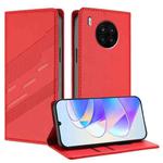 For Honor 50 Lite / Huawei nova 8i Embossed Multi-functional Wallet Retro Leather Phone Case(Red)