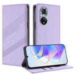 For Honor 50 Pro / Huawei nova 9 Pro Embossed Multi-functional Wallet Retro Leather Phone Case(Light Purple)