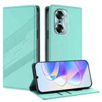 For Honor 60 Embossed Multi-functional Wallet Retro Leather Phone Case(Mint Green)